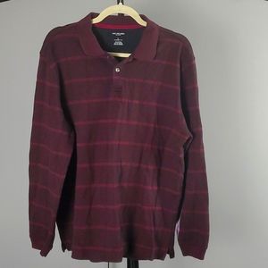 Van Heusen Flex Long Sleeve Polo Shirt, Men's Size L